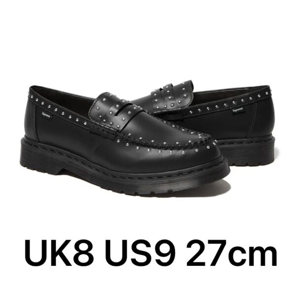 supreme dr. martens studded penton loafer black UK8 US9 27 ローファー