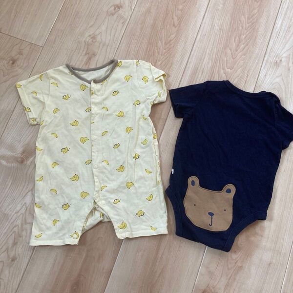 ベビー服 2枚セット ロンパース ボディスーツ 70サイズ