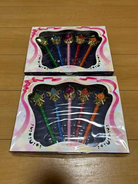 新品未開封 セーラームーン 指示ボールペンセット「プラネットアタック」5本セット2個 キューティムーンロッド 変身スティック