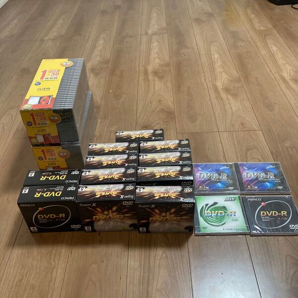 エレコム CD/DVDプラケース/1枚収納/30パック/ブラック2箱60PACK未開封とDVD-R 59枚 未開封セット