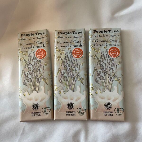 PeopleTree (ピープルツリー) グラウンドオーツシリアルクランチ 3個 チョコレート 輸入チョコレート