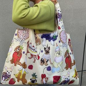 【新品未使用】可愛い犬のエコバッグ 大容量 肩掛け