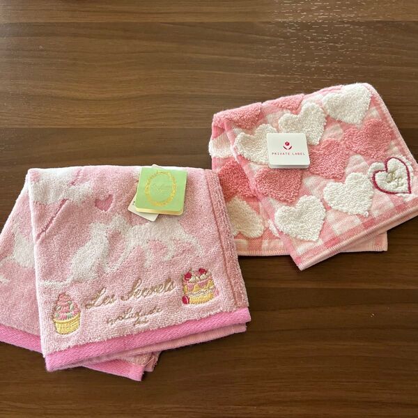 《9日迄の限定SALE》【新品未使用】Les Secrets LADUREE・プライベートレーベル タオルハンカチ 2枚セット