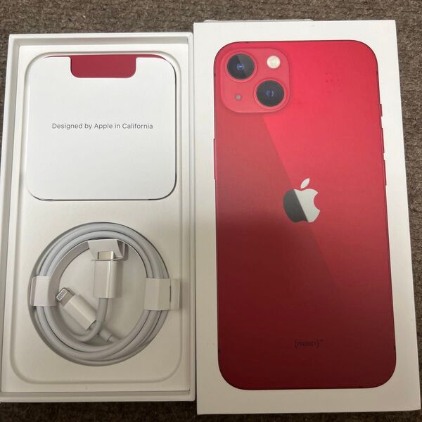 iPhone13 赤 ライトニングケーブル 充電ケーブル 充電コード 箱 純正