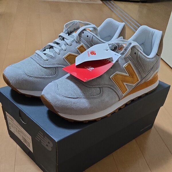 New Balance ML574 グレー 27.5cm ニューバランス オレンジ 新品 未使用