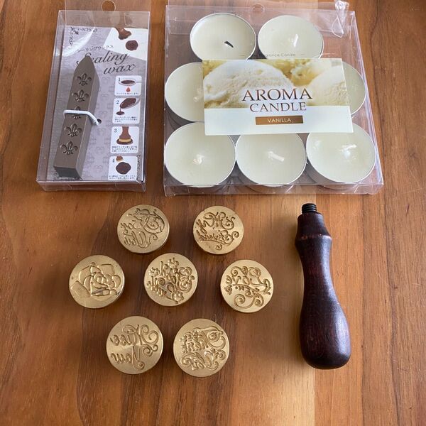 シーリングスタンプとアロマキャンドルのセット