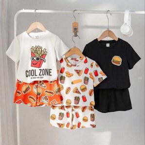 キッズ服3点セット 半袖Tシャツ ショートパンツ 夏服