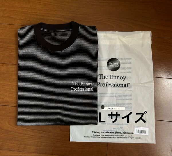 23ss ennoy S/S Border T-Shirt (BLACK × WHITE) size L
