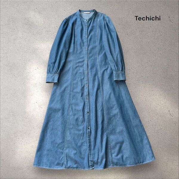 Te chichi テチチ デニム マーメイドワンピース 長袖 ブルー Fサイズ