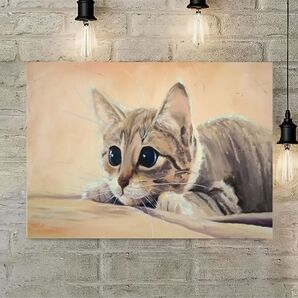 かわいい猫横顔 30×45
