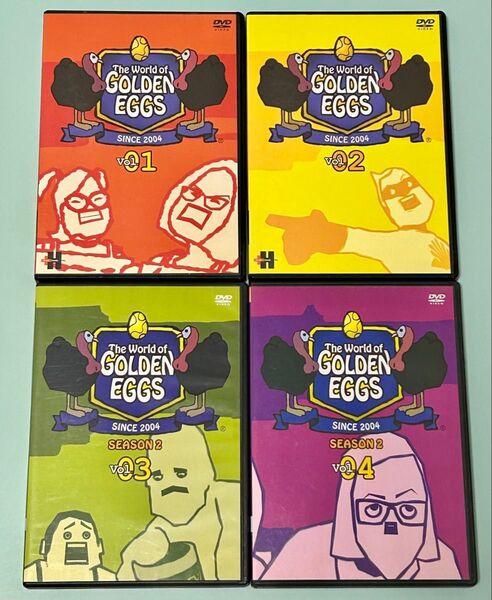ゴールデンエッグス DVD 全巻 4枚セット The World of GOLDEN EGGS ステッカー