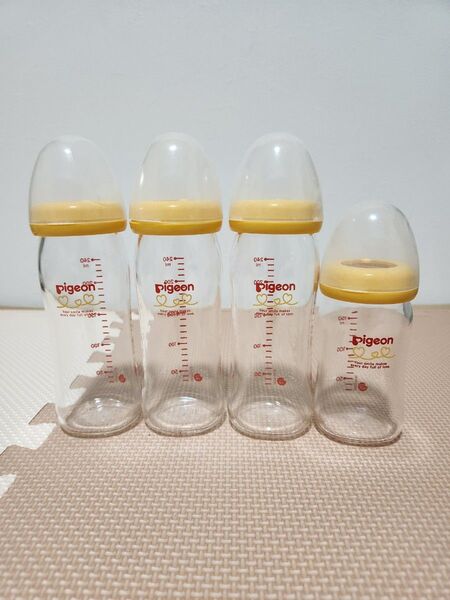 ピジョン 哺乳瓶 哺乳びん ガラス 母乳実感 4本セット