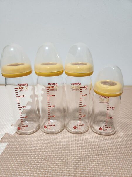 ピジョン 哺乳瓶 哺乳びん ガラス 母乳実感 4本セット