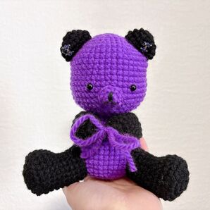 あみぐるみ ハンドメイド バイカラー くま