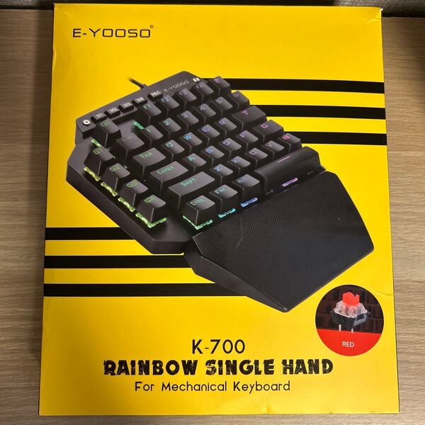 美品 e元素片手ゲーミングキーボード44キー 赤軸メカニカルキーボード
