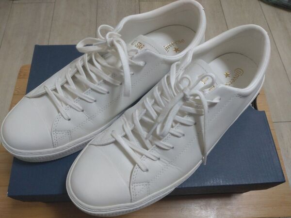 【超美品】希少旧素材!コンバース オールスタークップ 27.5cm ALL STAR COUPE OX レザー ホワイト