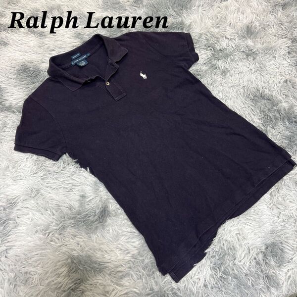 ラルフローレン ポロシャツ メンズ ネイビー RALPH LAUREN Lサイズ スキニーフィット