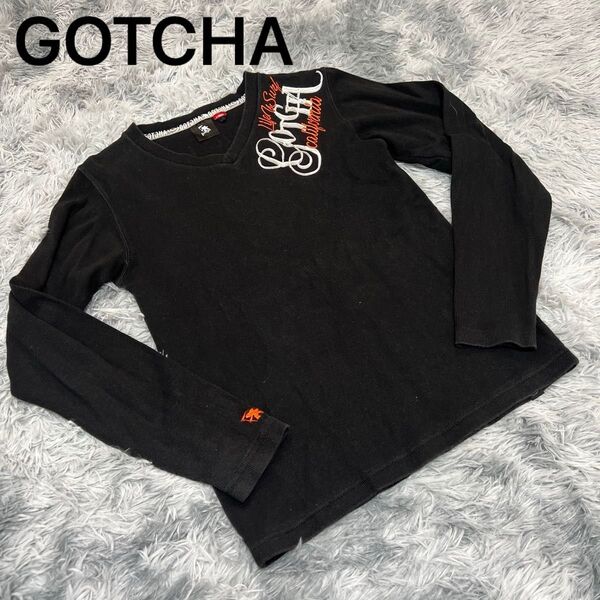 GOTCHA 平成 y2k リブロンT メンズ XSサイズ サーフ系 当時物