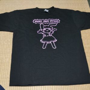 東方プロジェクト 同人半袖Tシャツ 因幡てゐ ゆっくり かわいくてごめんね 黒 Мサイズ