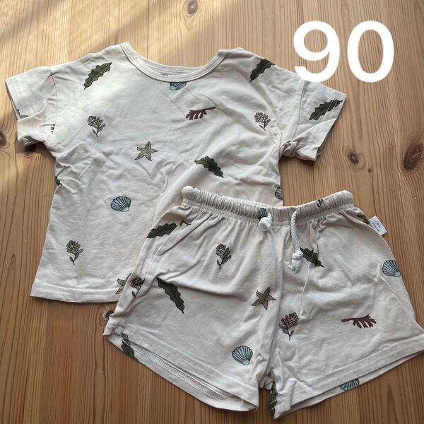 セットアップ 韓国子供服 90 マリン 海外 半袖 Tシャツ ハーフパンツ