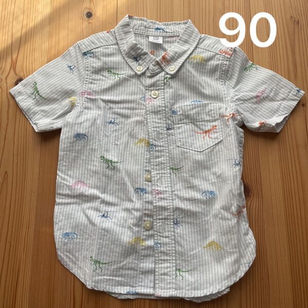 baby GAP 半袖シャツ ストライプ 恐竜 18-24month 90