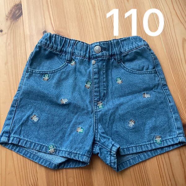 110 デニム ショートパンツ little weekend チョコ リトルウィークエンド