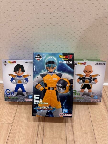 新品未開封 ドラゴンボール MASTERLISE 一番くじ フィギュア 3体セット ブルマ 孫悟飯 クリリン