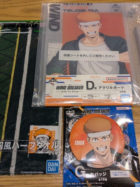 WIND BREAKER ウィンブレ 一番くじ D賞 F賞 G賞 柘浦大河ver.