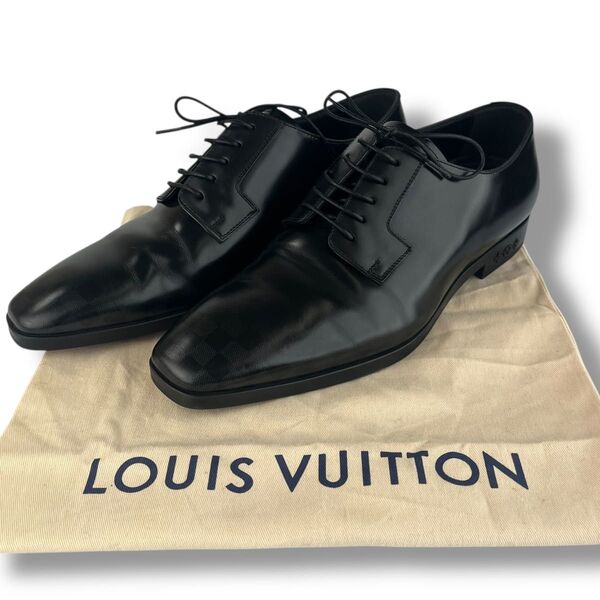LOUIS VUITTON ルイヴィトン レザー ドレスシューズ 革靴 ビジネスシューズ ダミエ グラフィット