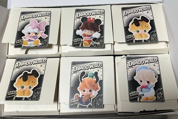DIMOO WORLD Disney ディズニーシリーズ ぬいぐるみキーチェーン 6体セット