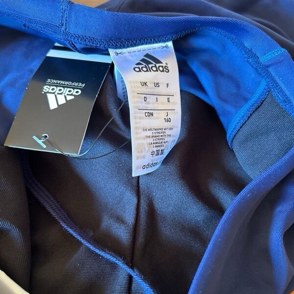 adidas 競泳水着 ジュニア 160 ブルー 紺 未使用