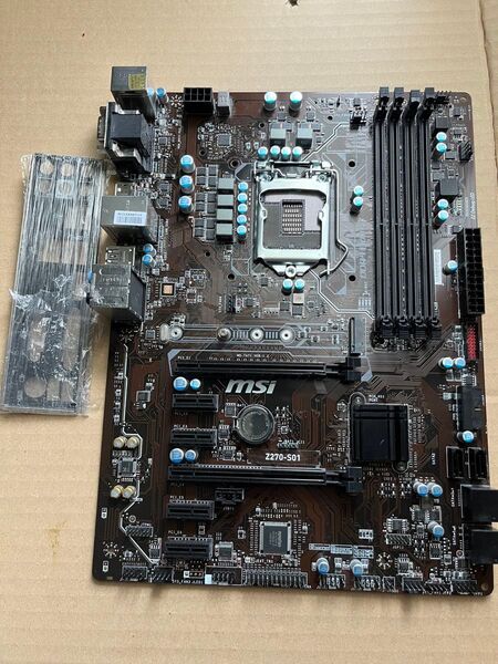 動作品 MSI Z270-S01 LGA1151 IOパネル付属 マザーボード 即時支払いできる方限定特価品