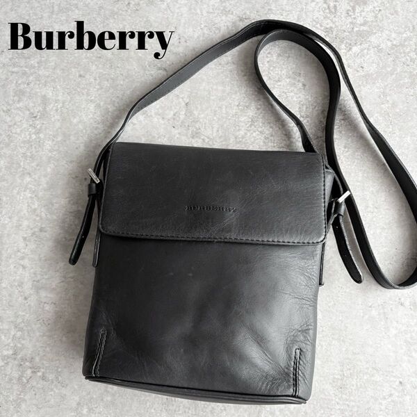 【極美品】 Burberry バーバリー ノバチェック レザー ショルダーバッグ クロスボディ 斜め掛け 型押し ロゴ