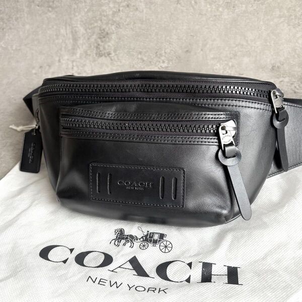 【極美品】COACH コーチ ボディバッグ スリングバッグ ショルダーバッグ ベルトバッグ レザー