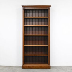 英国 クラシックスタイル オーク材 書棚 本棚 収納 ブックケース アンティーク