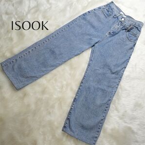 《美品》ISOOK Waist design loose denims デニム