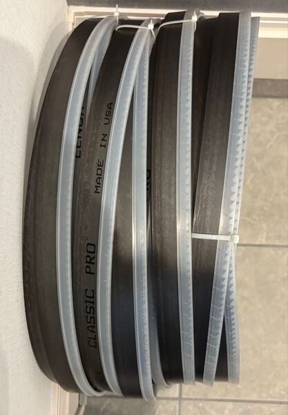 バンドソー替刃 3/4山 1.07厚 4本セット 未使用品 全長4570mm 鋸刃