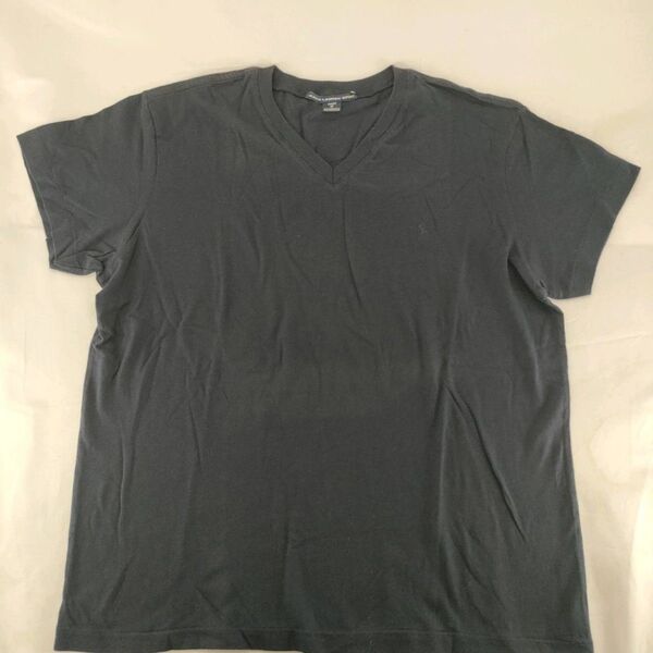 A6【良品】RALPH LAUREN SPORT ラルフローレン 半袖Tシャツ Vネック ネイビー ヴィンテージ トップス
