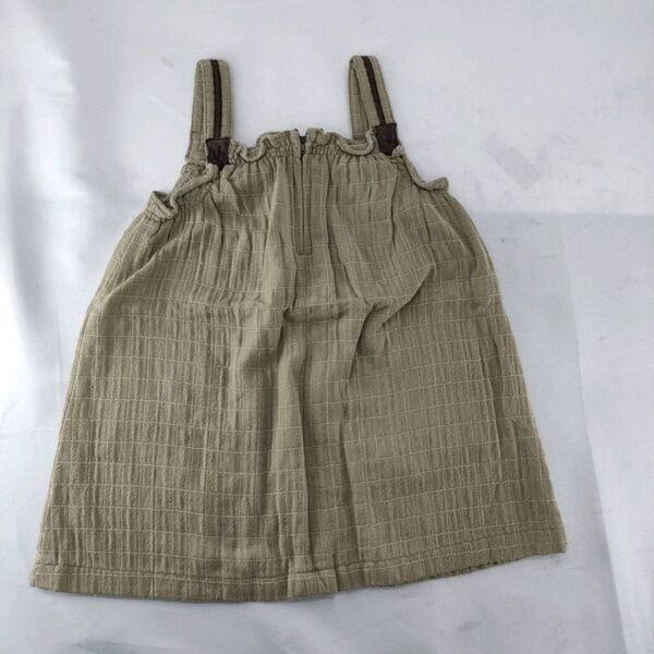A-6 子供服 ワンピース チュニック ノースリーブ ボトムス ベージュ カットソー キッズ 子ども ベビー