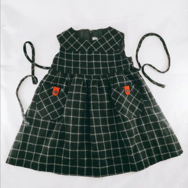 A-7 COLTE ワンピース チュニック 子供服 女の子 キッズ ブラック チェック トップス ボトムス スカート ベビー