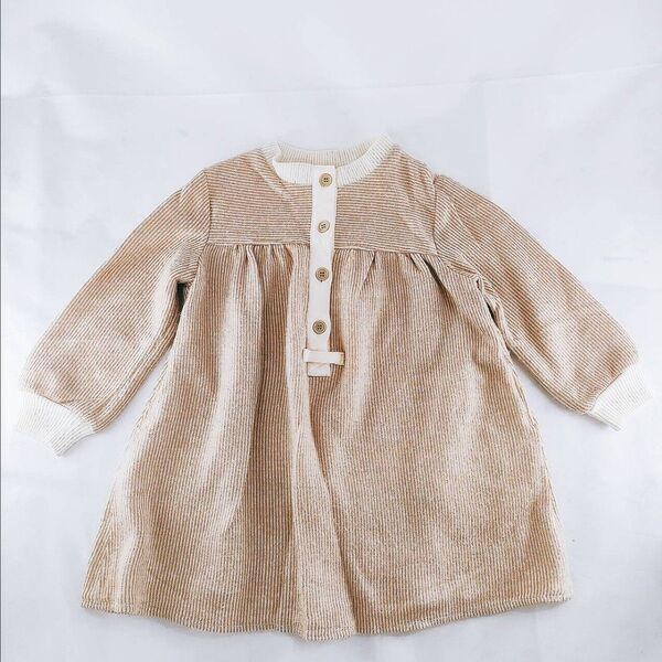 A-7 子供服 長袖 セーター トップス 上着 ベージュ 子ども キッズ ニット プルオーバー