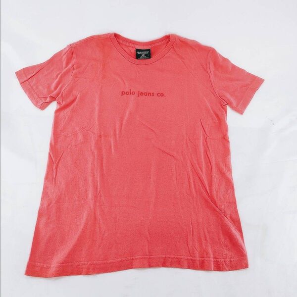 A-4【良品】Polo Jeans Ralph Lauren ラルフローレン 半袖Tシャツ ピンク サイズS 丸首 古着 トップス