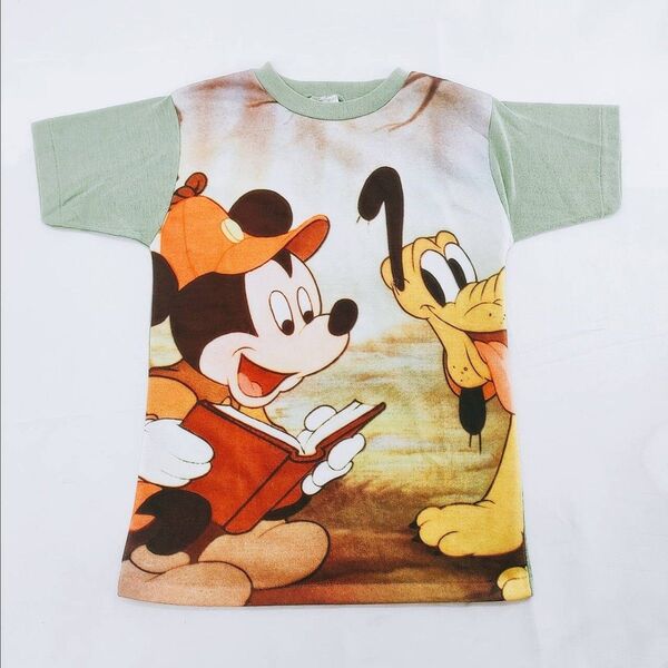 A-23【良品】ディズニー 子供服 サイズ12 半袖シャツ Tシャツ ミッキー カットソー ヴィンテージ トップス