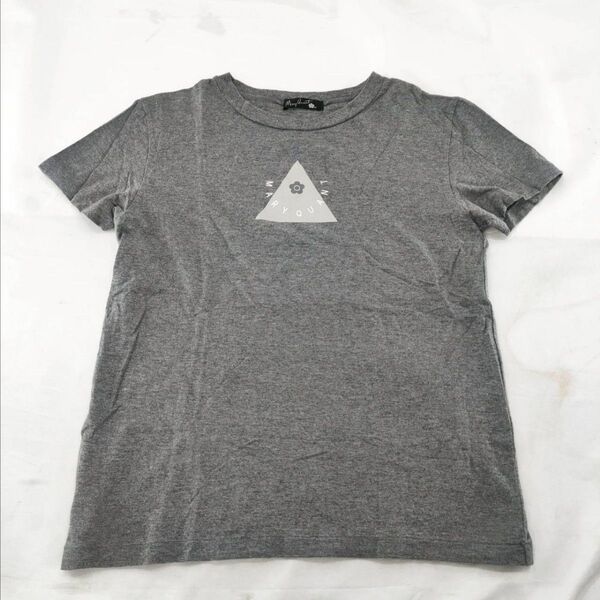 A-25【良品】mary quant マリークワント 半袖シャツ Tシャツ グレー 花柄 カットソー ヴィンテージ トップス