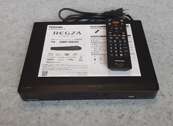 TOSHIBA 東芝 REGZA ブルーレイプレーヤー DBP-S600