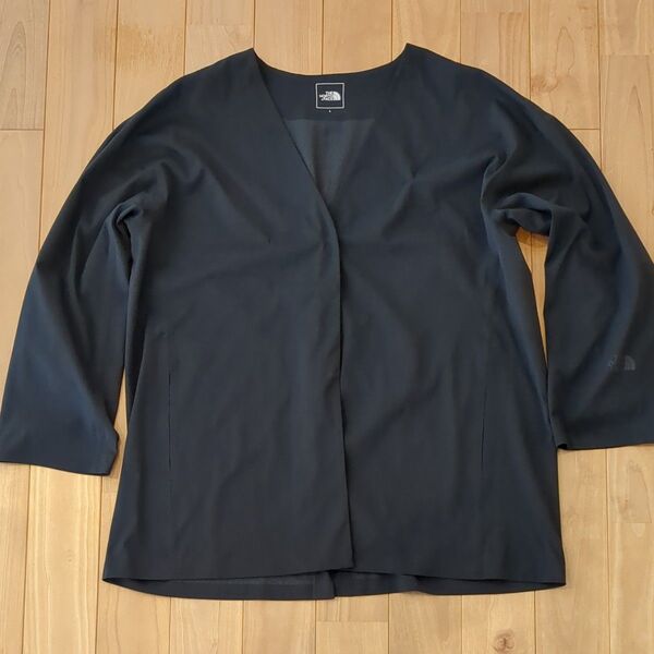 美品 ノースフェイス テックラウンジ カーディガン レディース Lサイズ ブラック NTW12262
