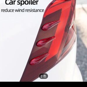 車用 テールランプ スポイラー レッド 空気抵抗軽減