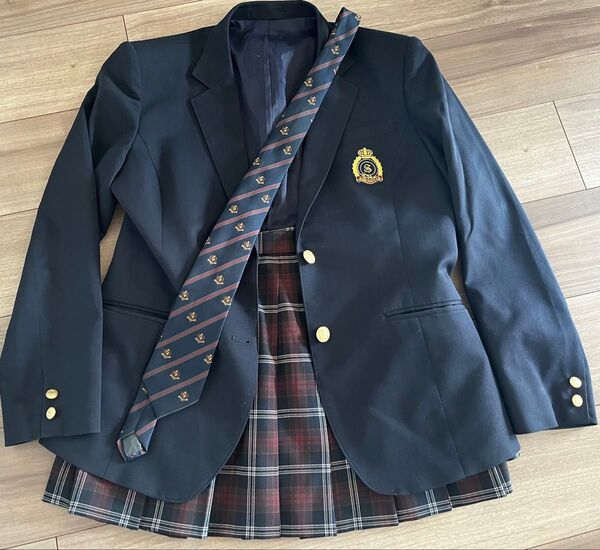 神奈川県 城郷 高校 制服 正規品 ブレザー スカート ネクタイ 新栄