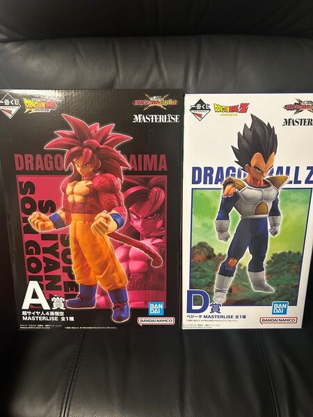 一番くじ ドラゴンボール VSオムニバスCROSS A賞 超サイヤ人4孫悟空 D賞 ベジータ フィギュア2体セット 新品