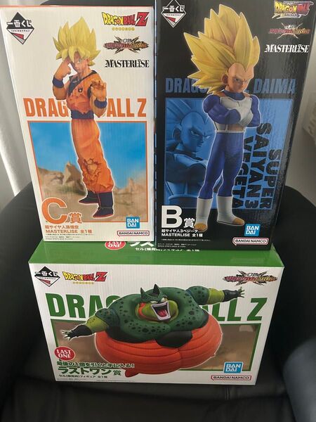 一番くじ ドラゴンボール VSオムニバスCROSS B賞 ベジータ C賞 孫悟空 ラストワン賞 セル爆発時 3体セット 新品